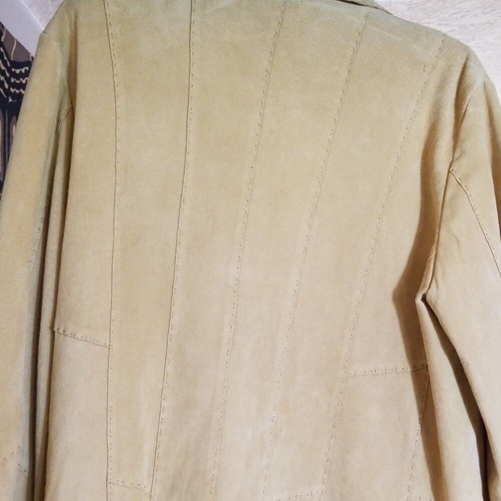 Leather Coldwater Creek Long Jacket - Picture 4 of 5